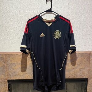 Adidas Black Jersey with Red and Gold Details